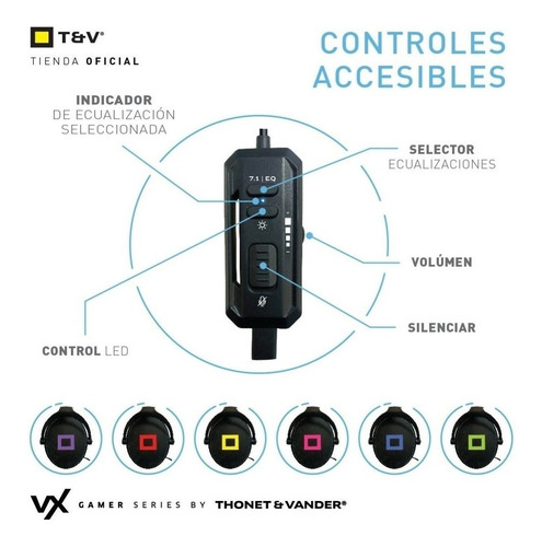 Imagen 5 de 7 de Auriculares Gamer Micrófono Desmontable Luz Led Usb Xbox Ps5