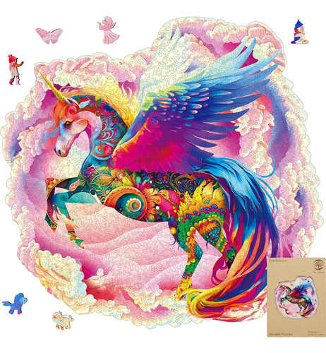 Puzzle De Madera De 300 Piezas Diseño Unicornio