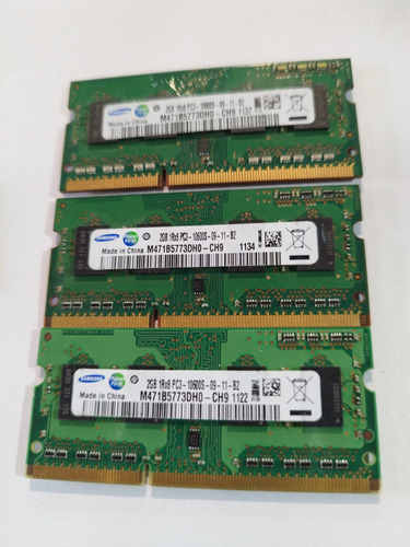 Memoria Ram Ddr3, 2gb 10600, Varias Marcas Y Modelos Usadas