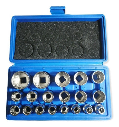 Juego Dados Poligonales 1/2 19pcs 8mm Hasta 32mm Cm_da2019