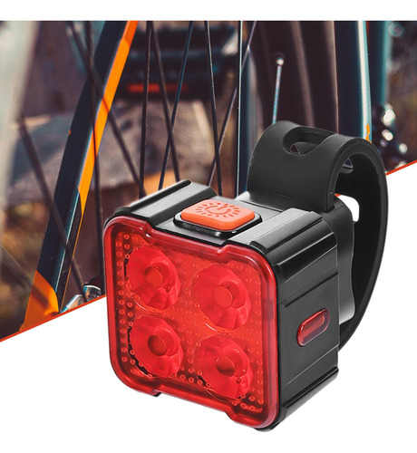 Linterna Led Para Bicicleta, 4 Cuentas De Lámpara Luz Roja