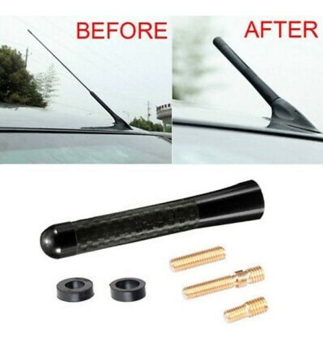 Imagen 1 de 3 de Antena Corta Auto 12 Cm Universal Short Antenna