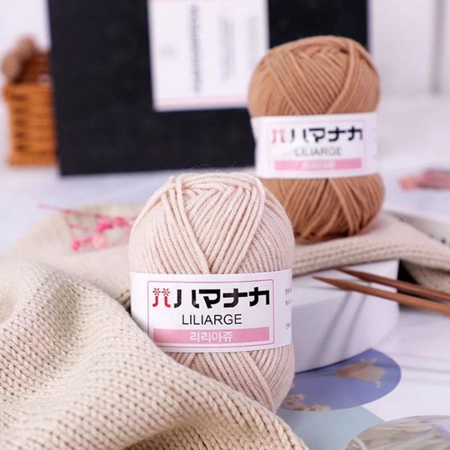 3 Peças De Fio De Algodão De Leite, Crochê Manual, Fio De Al