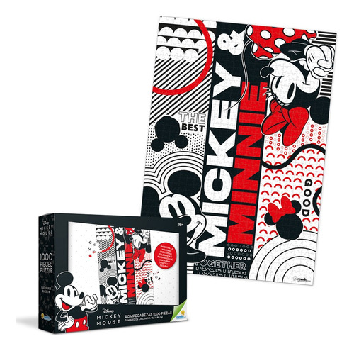 Rompecabezas 1000 Piezas Disney Mickey Y Minnie Ronda