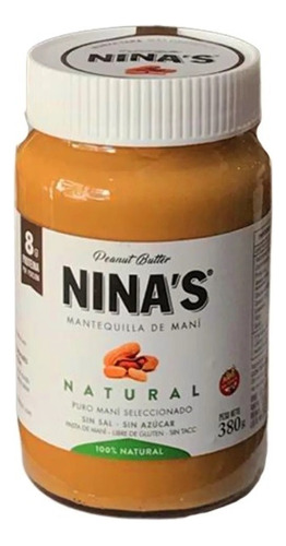 Nina's  Mantequilla De Mani Sin Sal Sin Azucar Sin Tacc Rica