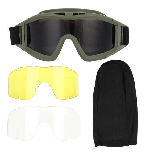 Óculos De Táticas Airsoft Paintball Ski Anti-poeira Anti-n