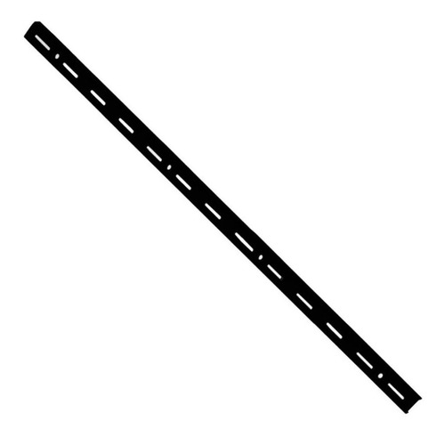 Trilho Cremalheira Simples Preto Para Prateleira 200cm- Kit6