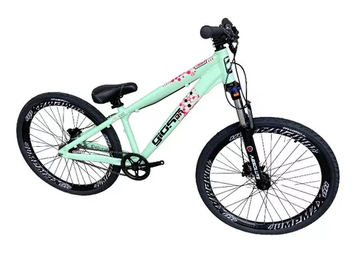 Quadro Gios Frx Evo Colmeia Bike 26 Dh Grau Azul Claro Rosa