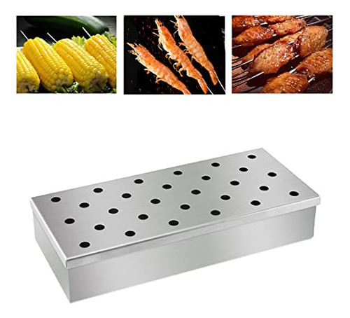 Smoker Box For Bbq Grill Wood Chips, Smoker Grill Acces...