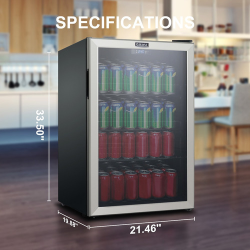Galanz Frigobar 152 Latas Control De Temperatura Luz Xtem C