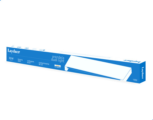 L330-01-30e-pt - Arandela Dual Light 30w 90cm Preta Laydner