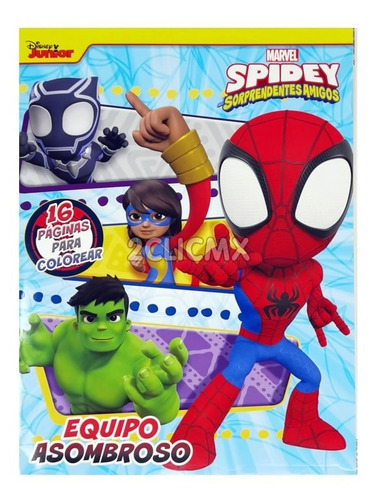 10 Libros Colorear Carta Spiderman Spidey Marvel 16 Pg