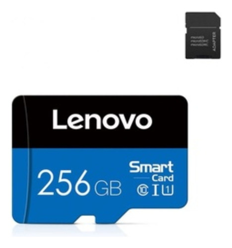 Memoria Micro Sd Con Adaptador Lenovo 256 Gb Azul - Naranja