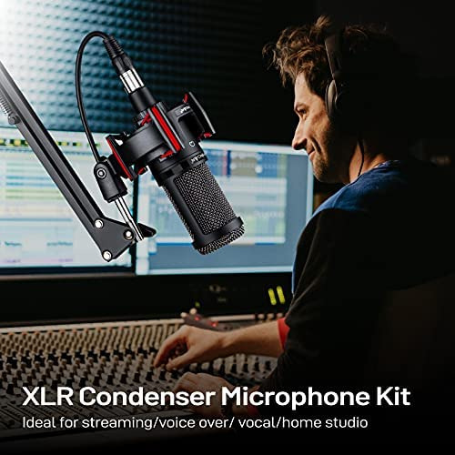 Microfone Condensador Xlr, Microfone De Gravação De Estúdio
