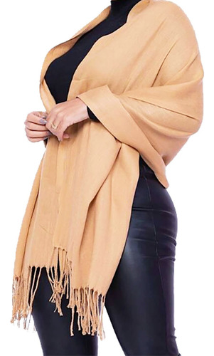 Pashmina Cachecol Scarf Xale Echarpe: Franjas Diversas Cores