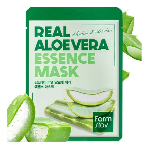 2 Pza Mascarilla Facial Farmstay Extracto De Aloe Vera 1 Pza