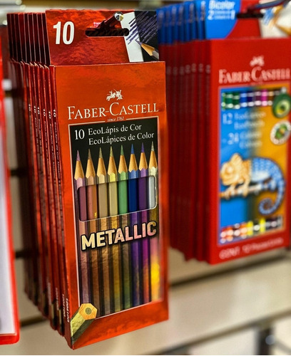 10 Lápices De Color Metálicos Faber Castell Metallic