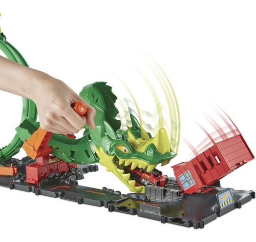 Imagem 8 de 10 de Hot Wheels City Pista Épica Do Dragão Com Carrinho - Mattel