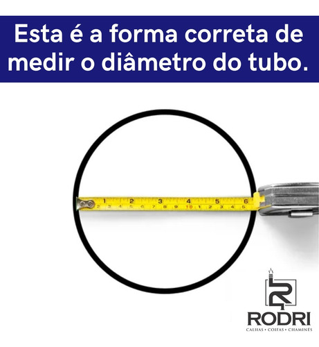 2m De Tubo 1 Chapéu Chinês 2 Curvas 45 Graus 150mm Preto