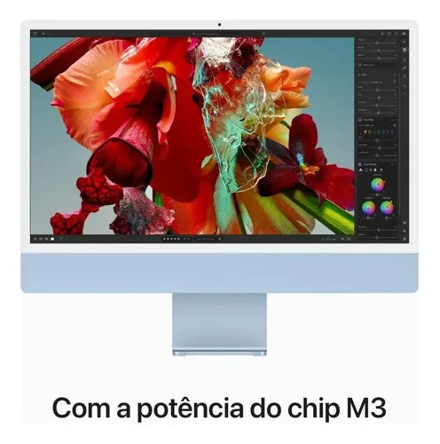 Masaya　[美品] Apple iMac M3 Apple Imac Tela Retina 4.5k De 24 : Apple M3 256 Gb - Azul