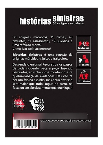 Imagem 6 de 6 de Jogo De Cartas: Histórias Sinistras (black Stories)