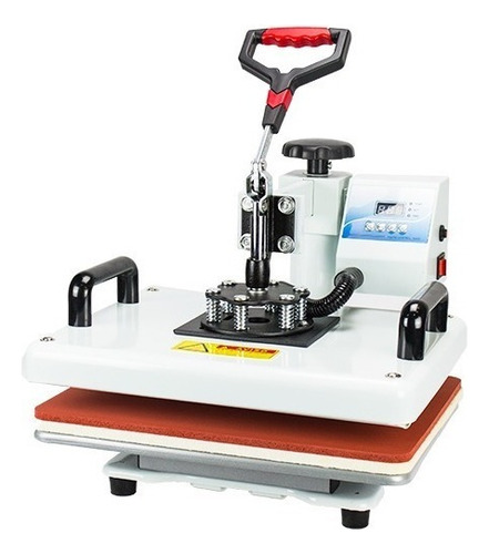 Prensa sublimadora manual Nagano NMS80 branca e vermelhna