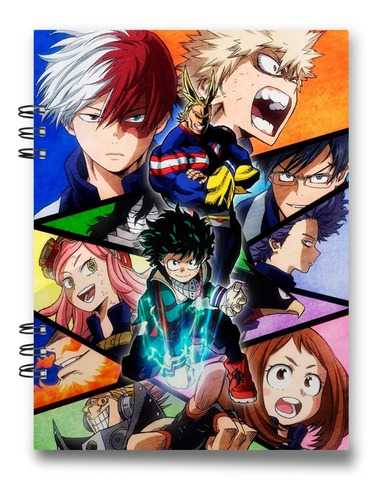 Imagen 4 de 7 de Cuaderno Anime Boku No Hero 15x20 Cms Media Carta 100 Hojas