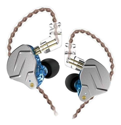 Auriculares Kz Zsn Pro Intra sin micrófono (color azul blue)