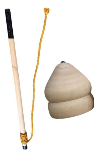 Trompos De Madera Clásicos Con Punta Resistente Y Varillas