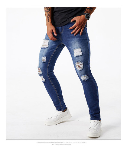Leggings Rasgados, Jeans Y Pantalones Ajustados Elásticos