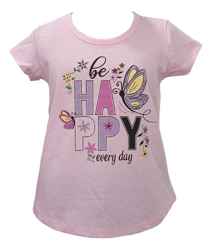 Remera De Niña De Algodon Diferentes Colores Y Estampas