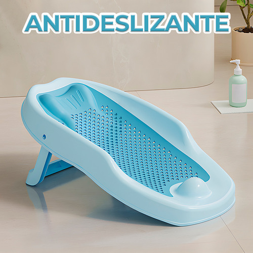 Soporte De Tina HOG170 Asiento Para Bañera De Bebe Antideslizante Color Azul