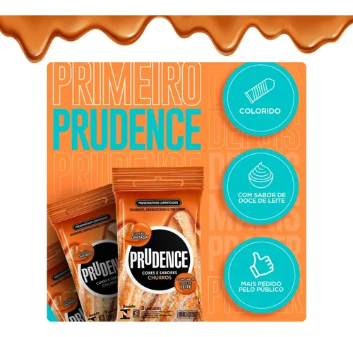 Kit 3 Caixas Preservativo Prudence Sabor Churros Oral | MercadoLivre