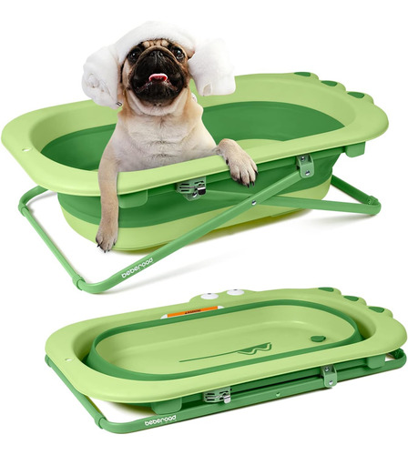 Bañera Plegable Para Mascotas, Altura Ajustable, Portátil, P