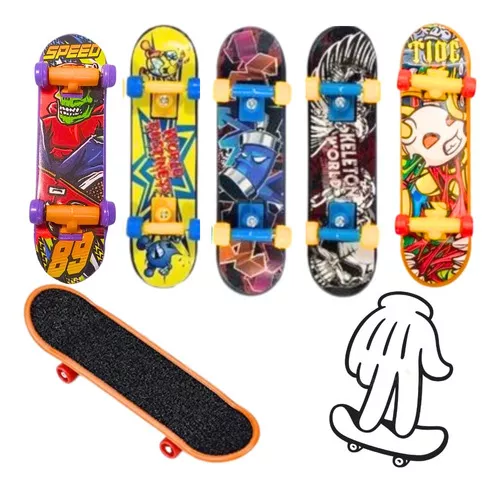 Kit Pista Skate de Dedo Skate Park Rampa Half + 1 Skatinho