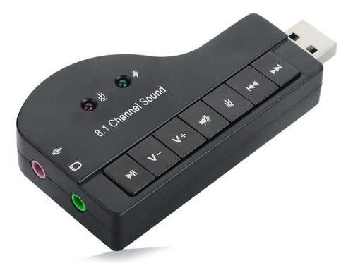 Tarjeta De Sonido 8.1 Usb 2.0 X7/control De Volumen 