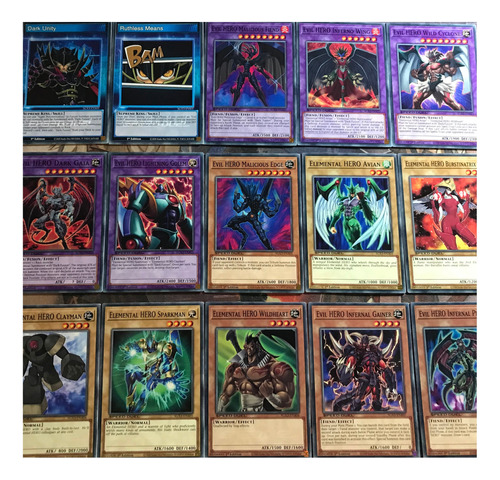 Deck Baraja Evil Hero Sgx3 Inglés Yu-gi-oh! Original Konami