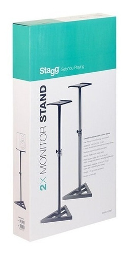 Imagen 6 de 8 de Soporte Elevador Parlantes Monitores 40kg Stagg Smos10set