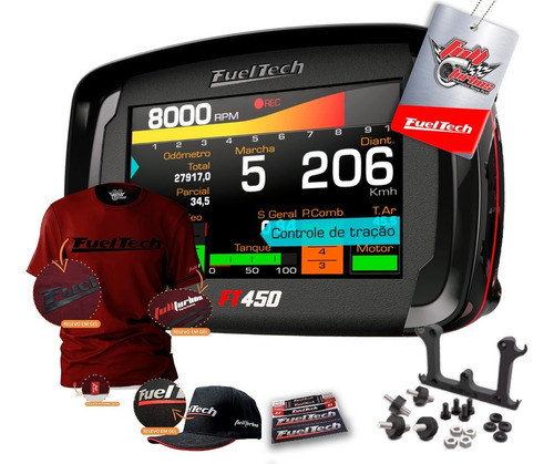 Fueltech Ft450 S/ Chic + Mega Brinde Camiseta Bordo Gel Bp