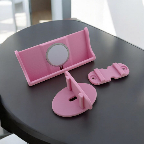Base Carga Inalámbrica iPhone Pared O Escritorio Mgintegrado Rosa