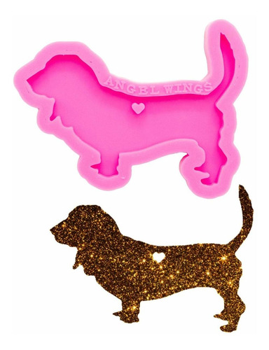 Super Brillante Basset Hound Moldes De   Llavero Diy Li...