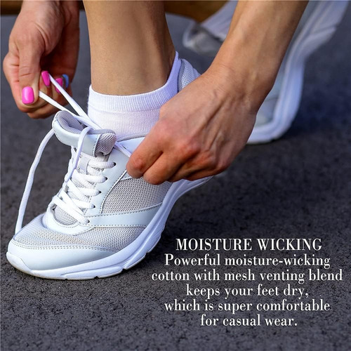 Pack 12 Pares De Soquetes Medias De Algodon Unisex Blanco Unisex 35 - 40