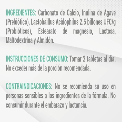 Probióticos Y Prebióticos Widl Health 60 Tabletas Suplemento