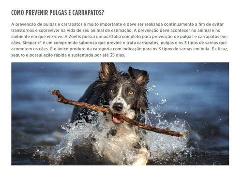 Simparic 20,1-40kg 3 Comprimidos Mastigáveis De 80mg P Cães