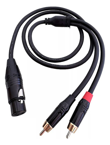 Cable De Audio Rca Macho A Hembra Xlr 1 Metros