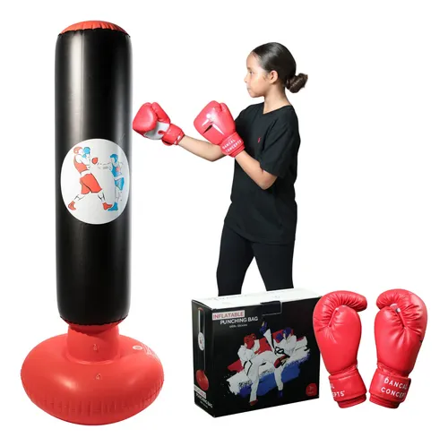 Saco De Boxeo Niño + Guantes Artes Marciales Regalo Navidad