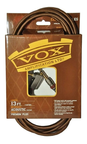Cable P/guitarra Acústica Vac-13 Vox 4m Clase A 4mts