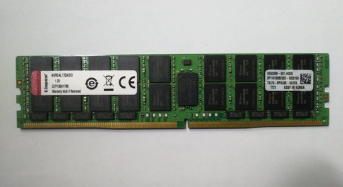 Memória Kingston Pc4-2400t 32gb Ecc 1.2v Kvr24l17q4/32l Ddr4 (Usado)