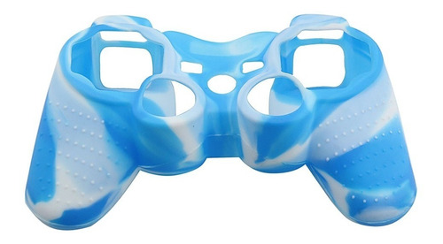 Funda Protector Silicona Joystick Mando Ps3 Celeste Camuflad