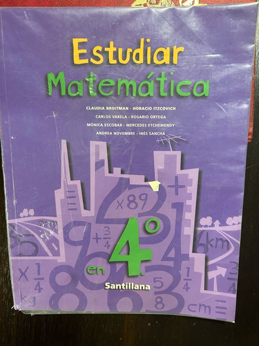 Estudiar Matematica 4 Santillana